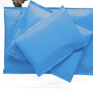 Blue Bubble Poly Mailers 6.5x10 Set of 20 Shipping Envelopes Spring Solid Pastel